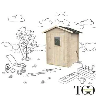 Holzschuppen 1,5x1,5 m Jack For Tools mit Einzelfenstertür 146x146 cm
