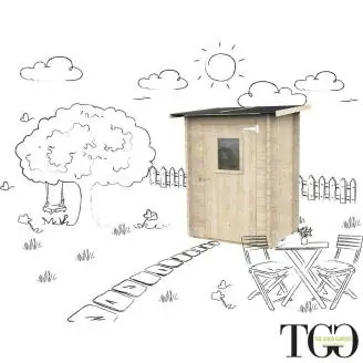 Anlehn-Gerätehaus Jack aus Holz, 1,5 x 1 m, Einzeltür mit Fenster