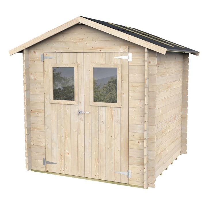 Gerätehaus Jack aus Holz, 2 x 2 m, Doppeltür mit Fenster, Detail
