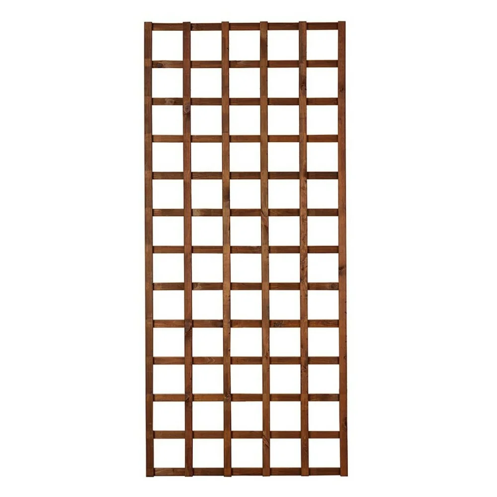 Hortus Kastanienfarbener Außengrill aus Holz 90 x 180 cm