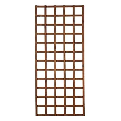 Hortus Kastanienfarbener Außengrill aus Holz 90 x 180 cm
