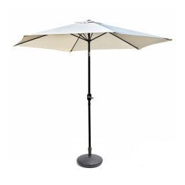 Amalfi 3x3 kippbarer Außenschirm aus Aluminium, komplett mit Sockel