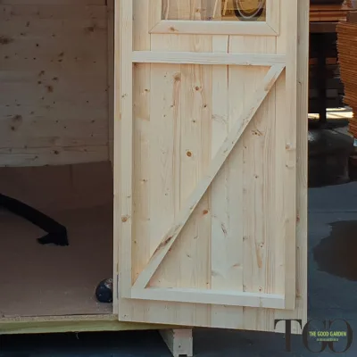 Holzschuppen 2x2,5 für Wagenheber mit Doppelfenstertür 198x248 cm