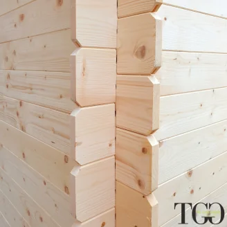 Holzschuppen 2x2,5 für Wagenheber mit Doppelfenstertür 198x248 cm