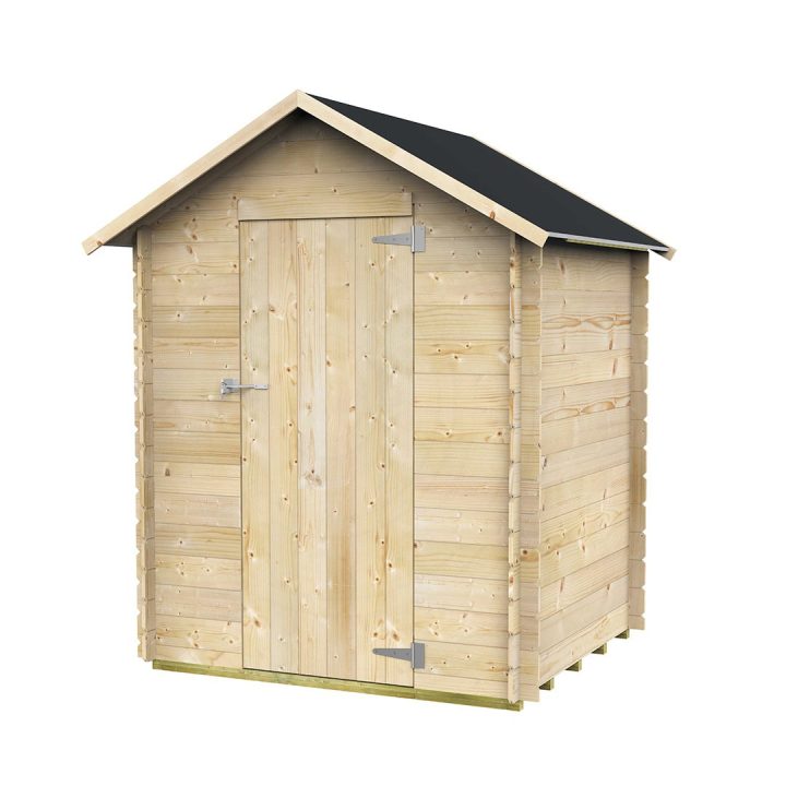 Gartenhausbox Mario aus Holz, 146x130, mit einzelner Jalousietür