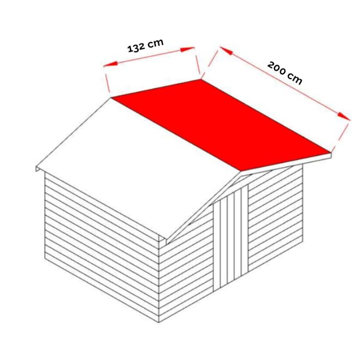 Gerätehaus Willa 1 aus Holz, Doppeltür mit Fenster, 215 x 180 cm