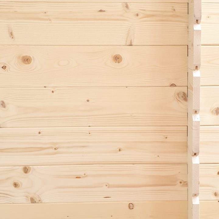 Gerätehaus Jack aus Holz, 2,5 x 2,5 m, Doppeltür mit Fenster, 248 x 248 cm