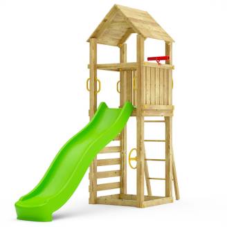 Gartenholzspielzeug Playland Jumpy TGG Play mit Turm und Rutsche