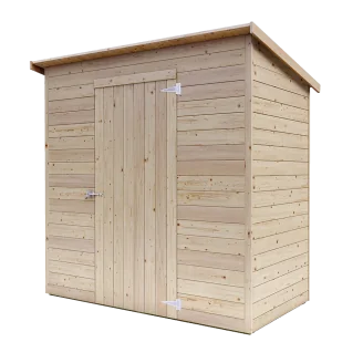 Anlehn-Gartenhaus Lady aus Holz, 2 x 1 m, individuell konfigurierbar, 19 mm