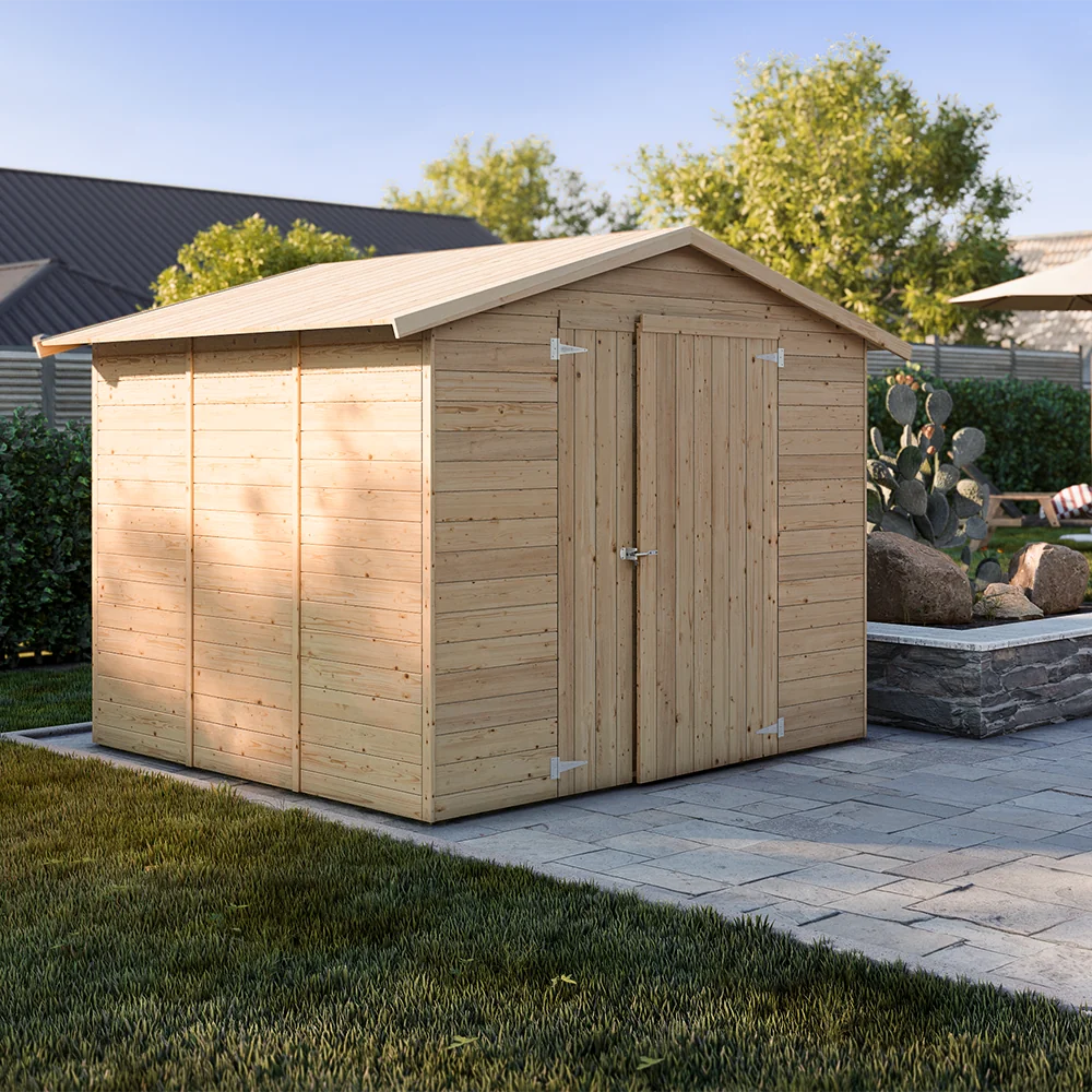 Holzgartenhaus Lady Big 2,5 x 2,5 m, konfigurierbar, Wandstärke 19 mm