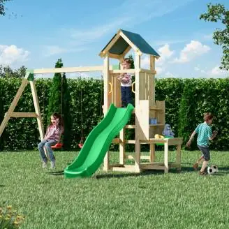 Fungoo Highlight Küche Gartenspielplatz aus Holz mit Kinderküche
