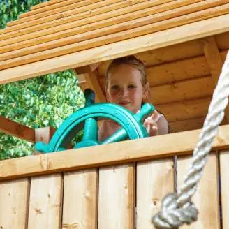 Fungoo FORTRESS Holzspielplatz mit Rutsche, Klettergerüst und Sandkasten