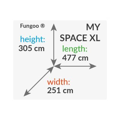 Fungoo MY SPACE XL Kinder-Gartenhaus mit Rutsche