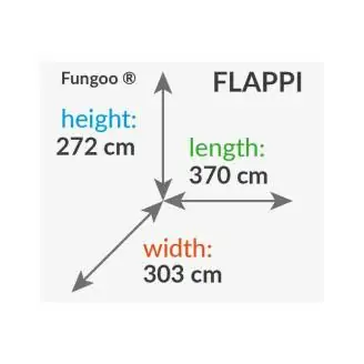 Fungoo Flappi Holzspielplatz in Teakfarbe mit Haus, Rutsche und Doppelschaukel