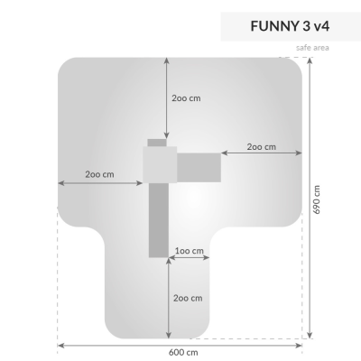 Funny 3 Holzspielplatz mit Klettergerüst, Sandkasten und Rutsche
