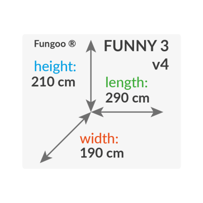 Funny 3 Holzspielplatz mit Klettergerüst, Sandkasten und Rutsche
