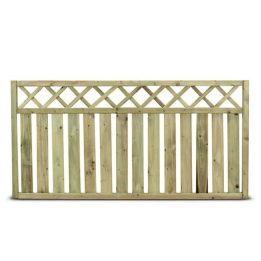 Zaunelement Ares gerade aus Holz, 180 x 90 cm, naturfarben