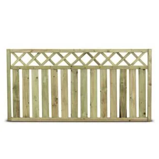 Zaunelement Ares gerade aus Holz, 180 x 90 cm, naturfarben