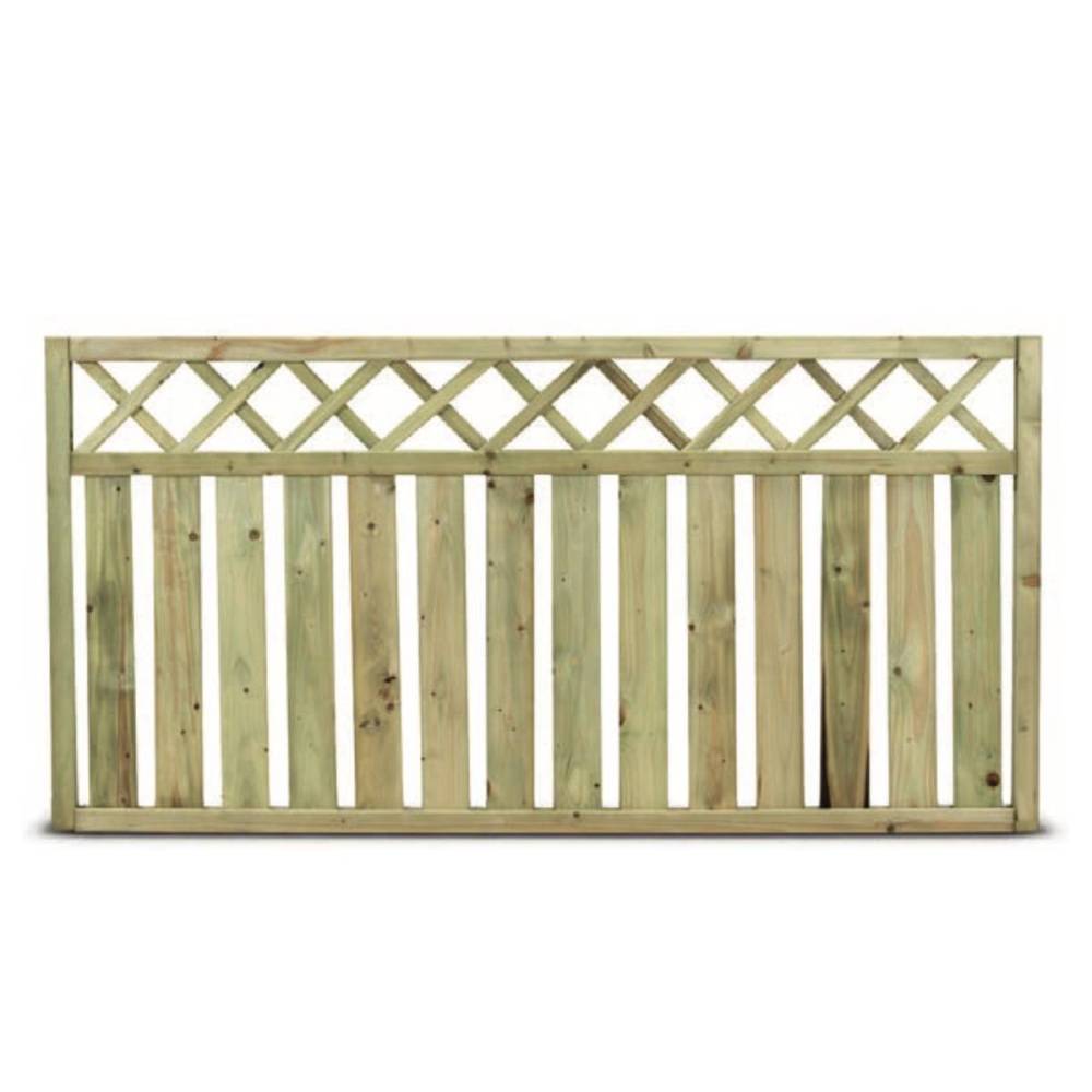 Zaunelement Ares gerade aus Holz, 180 x 90 cm, naturfarben