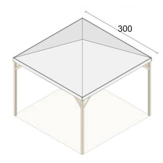 PVC-Hagelschutzplane für Pavillon 3x3 Weiß – Wetterfester Schutz