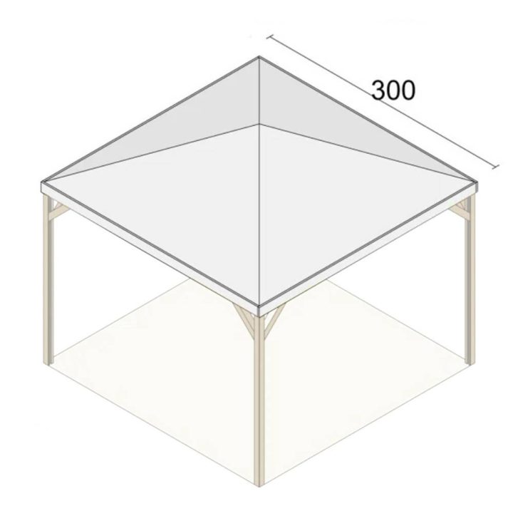PVC-Hagelschutzplane für Pavillon 3x3 Weiß