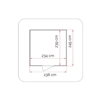 Holzgartenhaus Lady Big 2,5 x 2,5 m, konfigurierbar, Wandstärke 19 mm