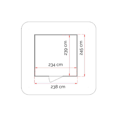 Holzgartenhaus Lady 2,5x2,5 anpassbare Dicke