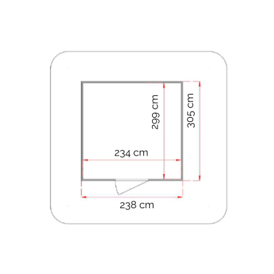 Holz Gartenhaus Lady 2,5x3 Individualisierbar 19mm