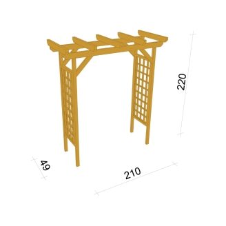 Pergola für Rosen 210x49x220 cm | Kesseldruckimprägniertes Nadelholz