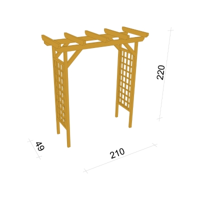 Pergola für Rosen 210x49x220 cm | Kesseldruckimprägniertes Nadelholz