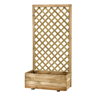 Pflanzkasten mit Rankgitter Marika – 40x80x180 cm Holz