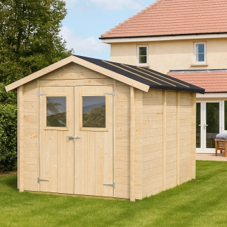 Holzschuppen – Holzschuppen 2 x 2,5 für Wagenheber mit Tür …