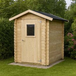 Gerätehaus Jack aus Holz, 1,5 x 1,5 m, Einzeltür mit Fenster, 146 x 146 cm