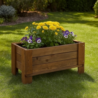 Pflanzgefäße aus Holz – GardenBox, kleines Pflanzgefäß aus Holz für den Außenbereich