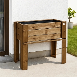 Pflanzkübel aus Holz - Giardiniera Erhöhter Pflanzkübel aus Holz für den Außenbereich