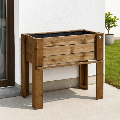 Pflanzkübel aus Holz - Giardiniera Erhöhter Pflanzkübel aus Holz für den Außenbereich