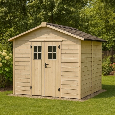 Holzhäuser - Holzhaus 2,5x2,5m Jack mit Doppeltür...