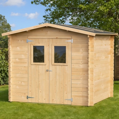 Holzhäuser - Holzhaus 2,5x2 Jack mit Doppeltür für...