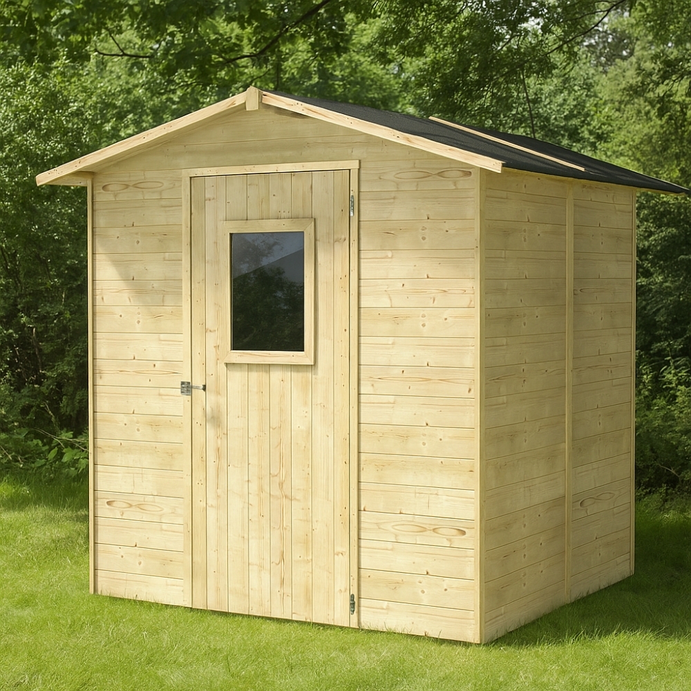 Holzhäuser - Holzhaus 2x2 Box Holzschuppen für At...