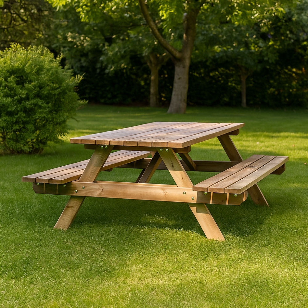 Gartenmöbel - Biergarten-Picknicktisch-Set mit Bank in L...