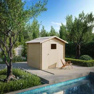 Debora 2x2 Holzhaus mit Einzelfenstertür