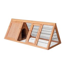 Kaninchenstall aus Holz für den Garten mit Stall und Auslauf für Kaninchen und Meerschweinchen 118 x 50 x 45 cm – Farm 4
