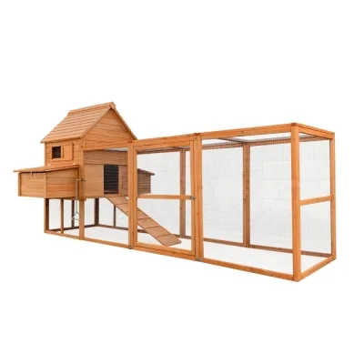 Großer Hühnerstall aus Holz für den Außenbereich mit Auslauf 310 x 150 x 150 cm – Farm 6