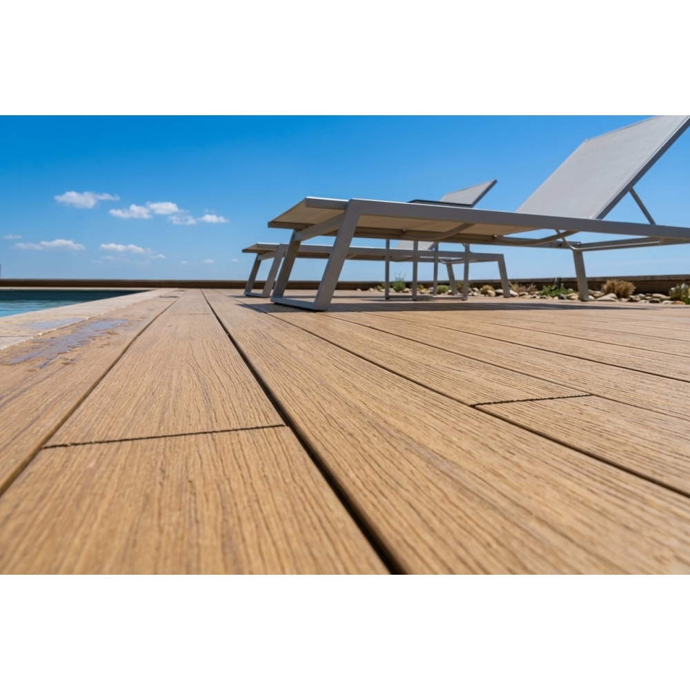 WPC-Terrassendiele Zeus Ipe-Teak 2,5×14×220 cm