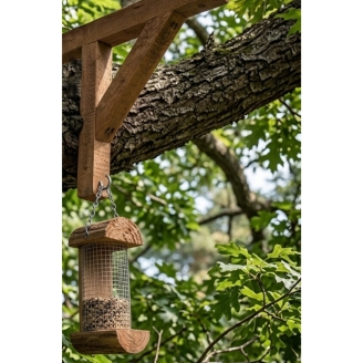 Vogelfutterstation Robin aus Nadelholz 7 x 10 x 19,5 cm