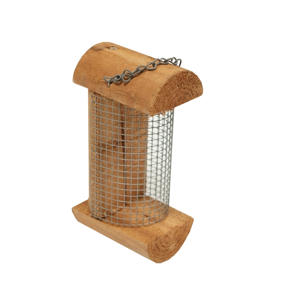 Vogelfutterstation Robin aus Nadelholz 7 x 10 x 19,5 cm