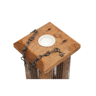 Vogelfutterstation Finch aus Nadelholz 10,5 x 10,5 x 18,5 cm