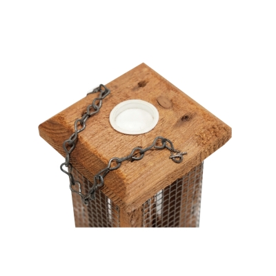 Vogelfutterstation Finch aus Nadelholz 10,5 x 10,5 x 18,5 cm