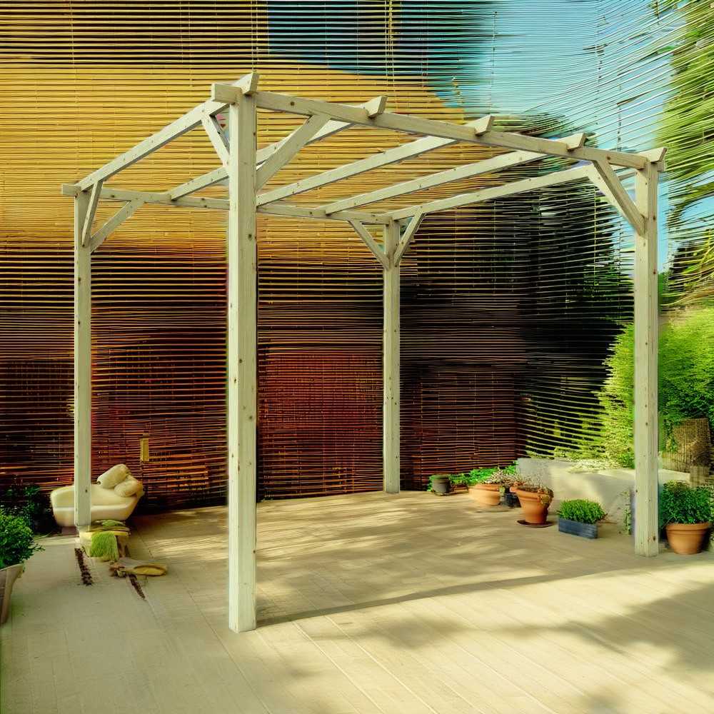 Große Holzpergolen & Holzpavillons für den Garten