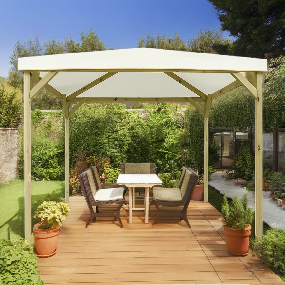 Holzpergola & Pavillon im Herbst schützen